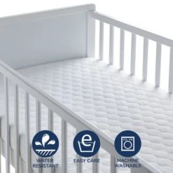 Dunelm Teflon Children's Mattress Protector Water Resistant, Mattress Protectors, White