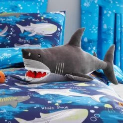 Dunelm Shark Plush Animals, Soft Toys, Polyester