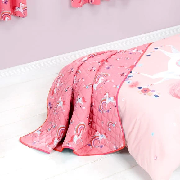 Dunelm Unicorn Quilted Throw Polycotton, Animals, Blankets & Throws 1 Dunelm Unicorn Quilted Throw Polycotton, Animals, Blankets & Throws