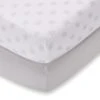 Dunelm Pack of 2 Grey Jersey 100% Cotton Cot Fitted Sheets Plain