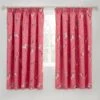 Dunelm Unicorn Blackout Pencil Pleat Kids Curtains Pencil Pleat Curtains, Pink, Polycotton