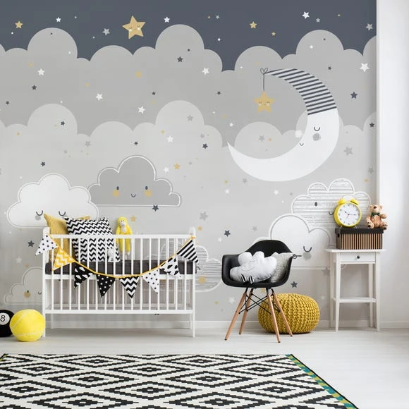 Dunelm Floating Clouds Mural Murals, Kids, Paper 1 Dunelm Floating Clouds Mural Murals, Kids, Paper