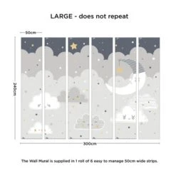 Dunelm Floating Clouds Mural Murals, Kids, Paper 6 Dunelm Floating Clouds Mural Murals, Kids, Paper -Eve Home And Furniture Shop 30647047 alt02