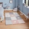 Dunelm Pink Stars, Hearts and Polka Dot Rug Rugs, Polyester, Patterned