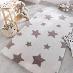 Dunelm Twinkle Star Rug Rugs, Patterned, Polypropylene