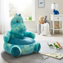 Dunelm Dinosaur Sitting Plush Kids Cushion, Patterned, Polyester