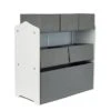Dunelm Toy Organiser Grey and White Wood, Storage Boxes