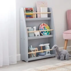 Dunelm Kids Grey Bookcase Kids Bookcase, Wood