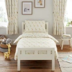 Dunelm Safari Natural 100% Cotton Cot Bed / Toddler Duvet Cover and Pillowcase Set Safari Safari, Boho, Reversible