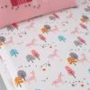 Cosatto Unicornland 100% Cotton Fitted Sheet Twin Pack Fitted Sheets, Kids, Pink