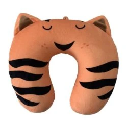 Dunelm Kids Tiger Travel Pillow Travel Accessories, Polyester, Animals