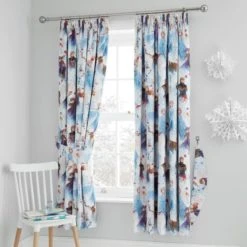 Disney Frozen 2 Blackout Pencil Pleat Curtains MultiColoured, Patterned, Polycotton