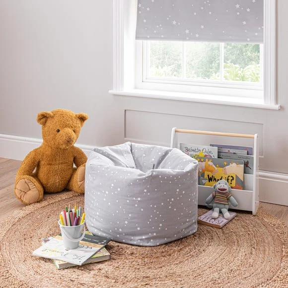 Dunelm Grey Stars Bean Bag Beanbags, Cotton, Patterned 1 Dunelm Grey Stars Bean Bag Beanbags, Cotton, Patterned