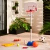 Dunelm 3 in 1 Swing Tennis, Basketball and Football Set Tropical, Outdoor Toys, Plastic