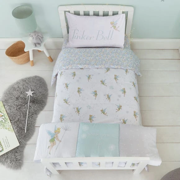 Disney Tinkerbell White Reversible 100% Cotton Cot Bed / Toddler Duvet Cover and Pillowcase Set Duvet Cover Sets, Patterned 2 Disney Tinkerbell White Reversible 100% Cotton Cot Bed / Toddler Duvet Cover and Pillowcase Set Duvet Cover Sets, Patterned - Image 2
