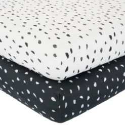 Dunelm Set of 2 Spotted 100% Cotton Jersey Fitted Sheets Plain, Natural History Museum Modern Skandi -Eve Home And Furniture Shop 30715245