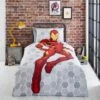 Disney Marvel Iron Man Reversible Duvet Cover and Pillowcase Set Duvet Cover Sets, Patterned, Polycotton