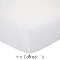 The Edited Life Pack of 2 100% Organic Cotton Fitted Sheets Plain