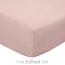 The Edited Life Pack of 2 100% Organic Cotton Fitted Sheets Plain -Eve Home And Furniture Shop 30715881