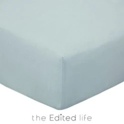 The Edited Life Pack of 2 100% Organic Cotton Fitted Sheets Plain -Eve Home And Furniture Shop 30715889