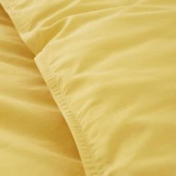 The Edited Life Mustard 100% Organic Cotton Duvet Cover and Pillowcase Set Organic Cotton Mustard, Duvet Cover Sets, Plain -Eve Home And Furniture Shop 30715906 alt06