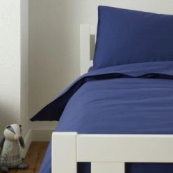 The Edited Life Sailor Blue 100% Organic Cotton Duvet Cover and Pillowcase Set Plain, Organic Cotton Sailor Blue, Duvet Cover Sets -Eve Home And Furniture Shop 30715911 alt02