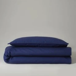 The Edited Life Sailor Blue 100% Organic Cotton Duvet Cover and Pillowcase Set Plain, Organic Cotton Sailor Blue, Duvet Cover Sets -Eve Home And Furniture Shop 30715911 alt06