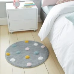 Dunelm Spots Rug Rugs, Polycotton, Spotted