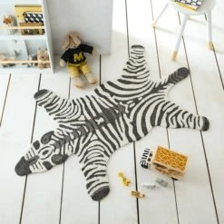 Dunelm Exclusive Zoe the Zebra 90cm x 150cm Rug Rugs, Polyester, Animals