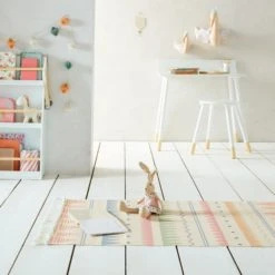 Dunelm Exclusive Ziggy Washable Rug Patterned, Rugs, Ziggy Natural Multi