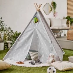 Dunelm Kids Bamboo Teepee Stars, Kids Furniture, Cotton