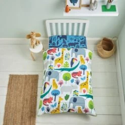 Coverless Elements Jungle 100% Cotton 4 Tog Cot Quilt Boho, Duvets, Patterned