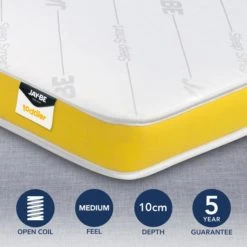 Jay-Be JayBe Toddler Medium Anti Allergy Pocket Sprung Mattress Hypoallergenic, Made in the UK, Temperature Regulating