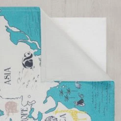 Dunelm My World Map Rug Kids, Polyester, Rugs -Eve Home And Furniture Shop 30731478 alt04