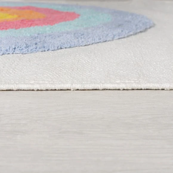 Dunelm Rainbow Tassel Square Rug Rugs, Kids, Cotton 4 Dunelm Rainbow Tassel Square Rug Rugs, Kids, Cotton - Image 4