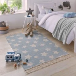 Dunelm Alma Stars Rug Rugs, Cotton, Kids