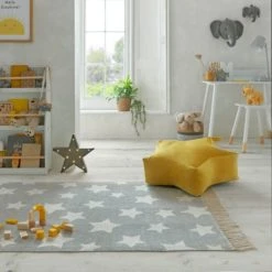 Dunelm Alma Stars Rug Rugs, Cotton, Kids -Eve Home And Furniture Shop 30731725