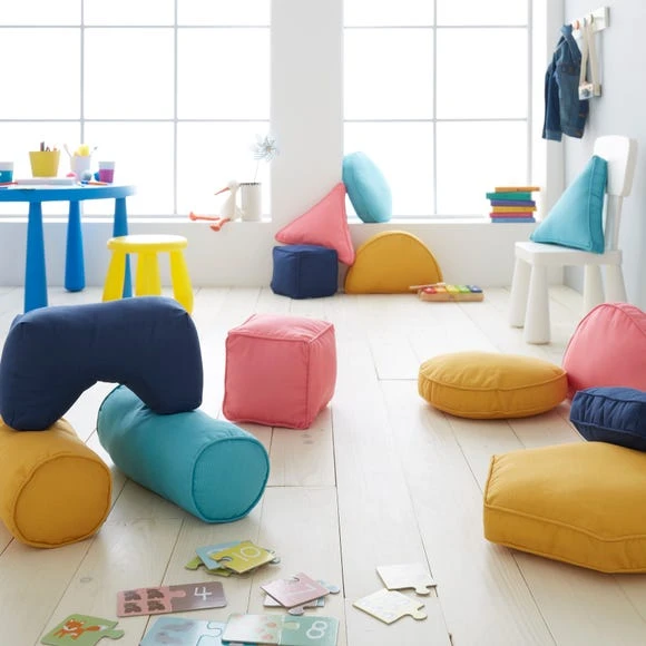 Dunelm Cube Cushion 3D Effect, Cotton, Kids Cushion 3 Dunelm Cube Cushion 3D Effect, Cotton, Kids Cushion - Image 3