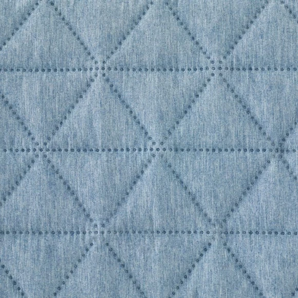 Dunelm Denim Geo Pinsonic Quilted Duvet Cover and Pillowcase Set Geometric, Duvet Cover Sets, Polyester 3 Dunelm Denim Geo Pinsonic Quilted Duvet Cover and Pillowcase Set Geometric, Duvet Cover Sets, Polyester - Image 3