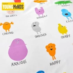 Dunelm Young Minds Choose Your Happy 100% Cotton Reversible Duvet Cover and Pillowcase Set MultiColoured, Duvet Cover Sets, Patterned -Eve Home And Furniture Shop 30732466 alt06