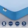 Jay-Be JayBe Simply Kids Medium Waterproof Foam Free Open Coil Mattress Made in the UK, Arrives in a Box, Light Blue