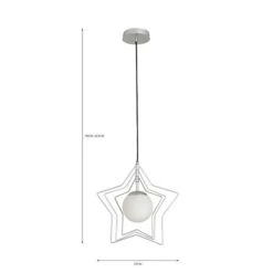 Dunelm Star Ceiling Fitting Kids, Height Adjustable, Ceiling Fittings -Eve Home And Furniture Shop 30732672 alt07