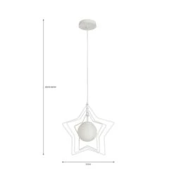 Dunelm Star Ceiling Fitting Kids, Height Adjustable, Ceiling Fittings -Eve Home And Furniture Shop 30732673 alt07