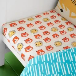 Cosatto Tiger Tropics Pack of 2 100% Cotton Fitted Sheets Animals, MultiColoured