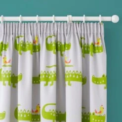 Cosatto Crocodile Smiles Pencil Pleat Curtains Patterned, Cotton