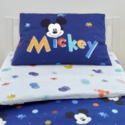 Disney Mickey Mouse 100% Cotton Reversible Duvet Cover and Pillowcase Set Animals, Duvet Cover Sets, Printed -Eve Home And Furniture Shop 30737732 alt02