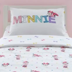 Disney Minnie Mouse 100% Cotton Reversible Duvet Cover and Pillowcase Set Duvet Cover Sets, Printed, Animals -Eve Home And Furniture Shop 30737736 alt02