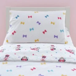 Disney Minnie Mouse 100% Cotton Reversible Duvet Cover and Pillowcase Set Duvet Cover Sets, Printed, Animals -Eve Home And Furniture Shop 30737736 alt03