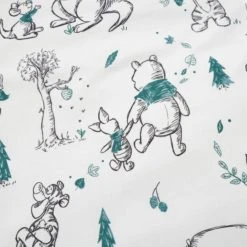 Disney Winnie the Pooh 100% Cotton Reversible Duvet Cover and Pillowcase Set Duvet Cover Sets, Kids, Natural (Grey) -Eve Home And Furniture Shop 30737742 alt04