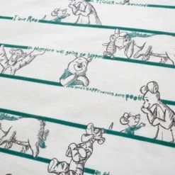 Disney Winnie the Pooh 100% Cotton Reversible Duvet Cover and Pillowcase Set Duvet Cover Sets, Kids, Natural (Grey) -Eve Home And Furniture Shop 30737742 alt05